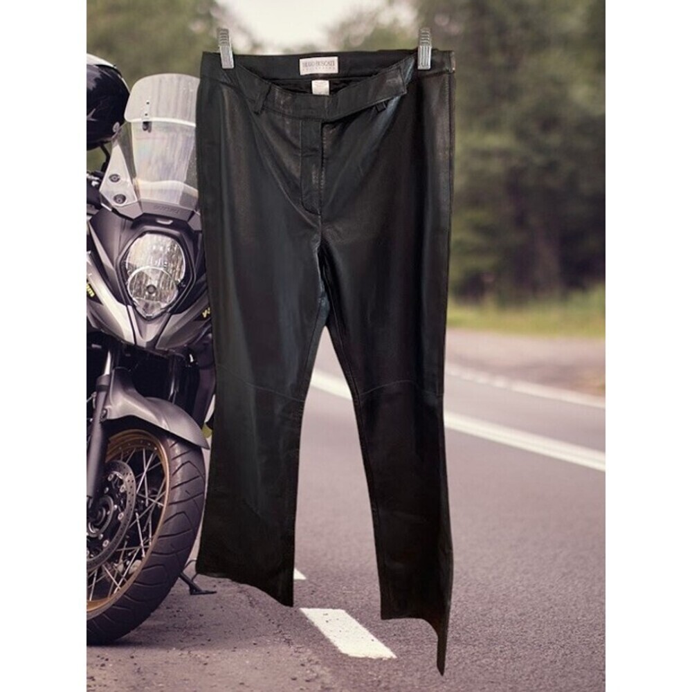 Hugo Buscati Collection Genuine Leather Riding Pants - Picture 3 of 11